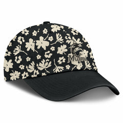 Miami Marlins Fanatics Women's Blossom Adjustable Hat - Black Hats