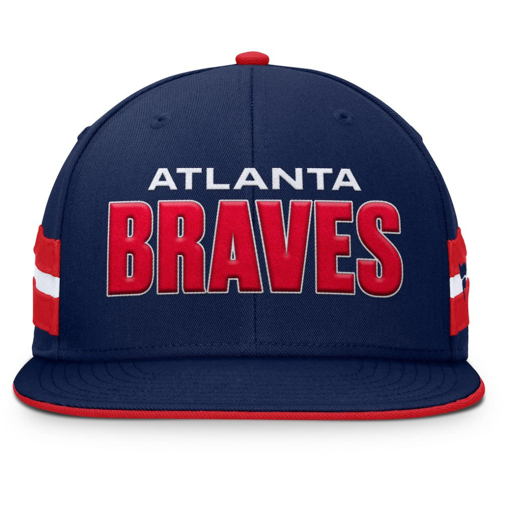 Atlanta Braves Fanatics Pick Off Fitted Hat - Navy Hats
