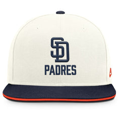 San Diego Padres Nike Cooperstown Pro Dri-FIT Snapback Hat - Cream/Navy Hats