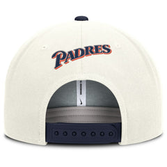San Diego Padres Nike Cooperstown Pro Dri-FIT Snapback Hat - Cream/Navy Hats