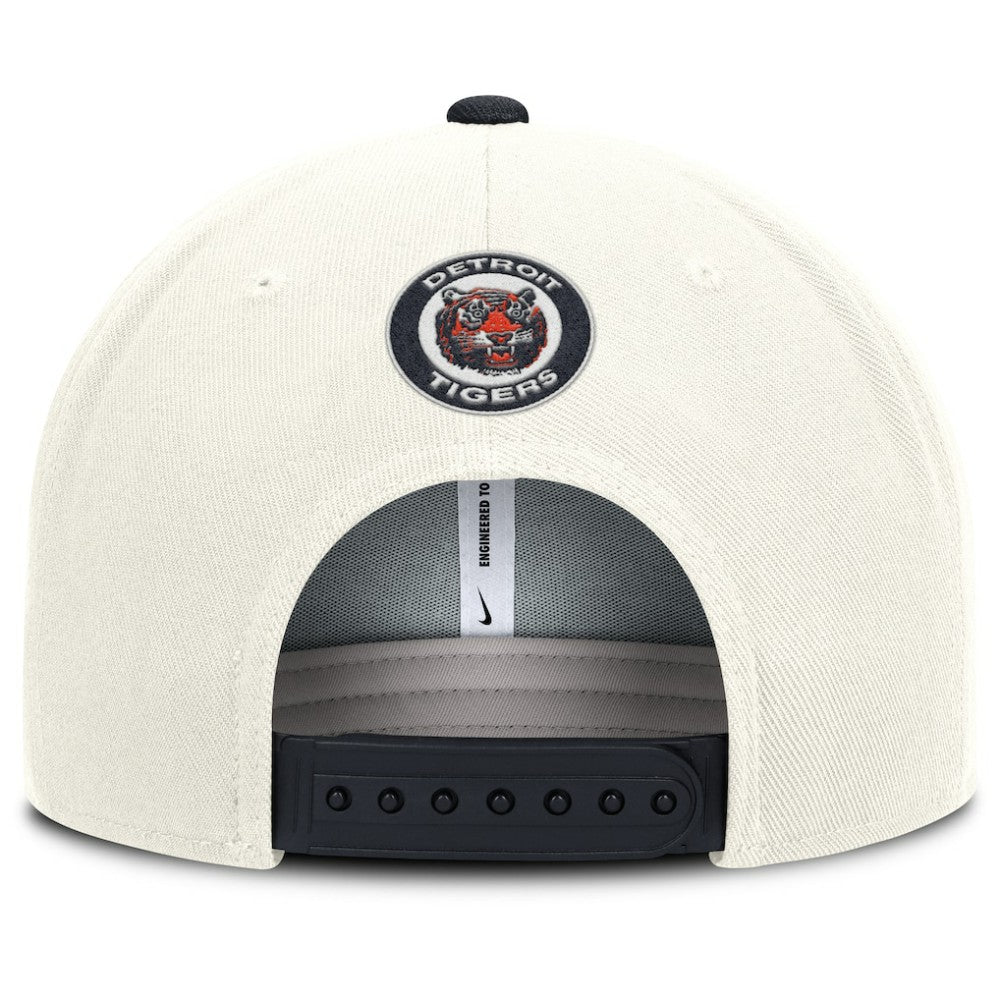 Detroit Tigers Nike Cooperstown Pro Dri-FIT Snapback Hat - Cream/Navy Hats