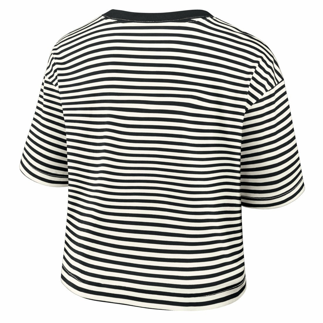 Detroit Lions Women's Striped Cropped T-Shirt Black/Cream