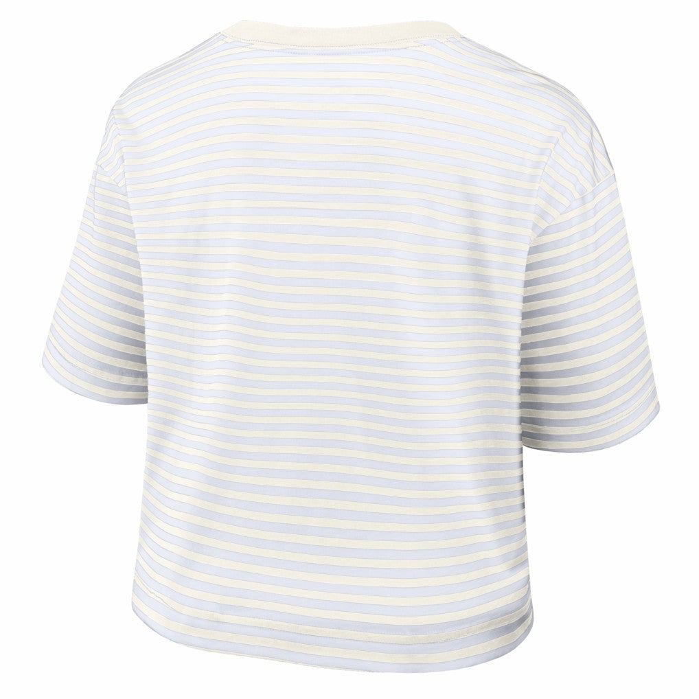 Buffalo Bills Women's Striped Cropped T-Shirt White/Cream