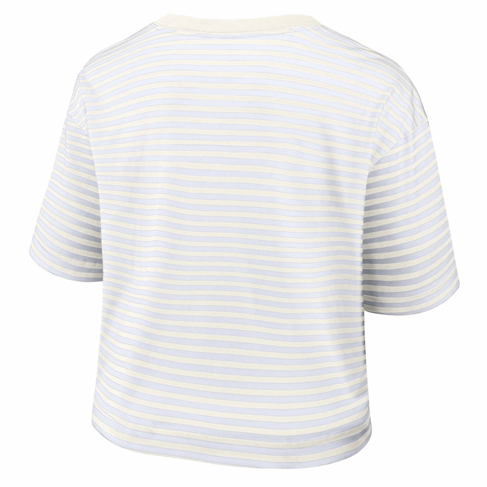 Buffalo Bills Women's Striped Cropped T-Shirt White/Cream