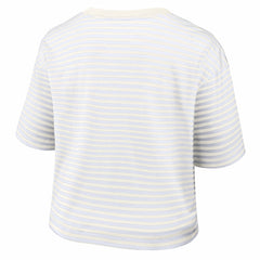 Buffalo Bills Women's Striped Cropped T-Shirt White/Cream