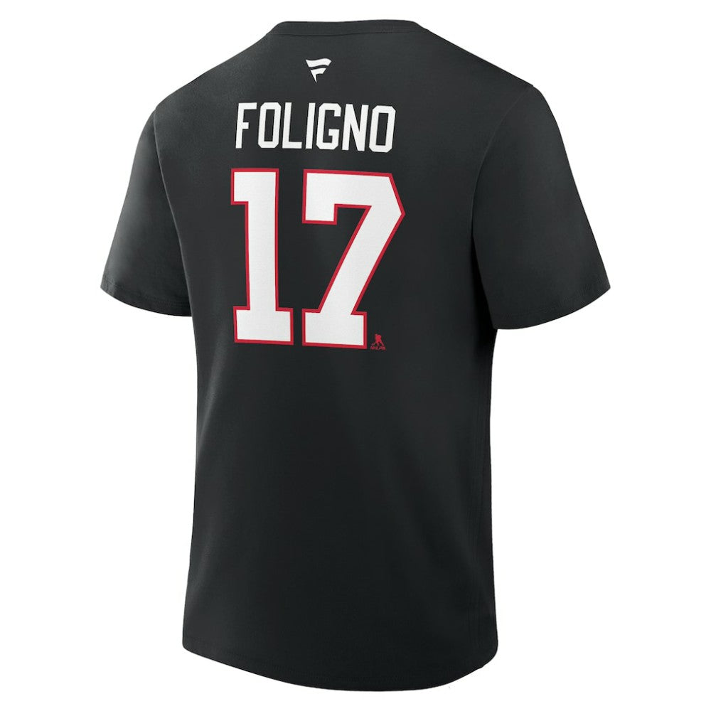 NHL Nick Foligno Chicago Blackhawks Fanatics Authentic Stack Name & Number T-Shirt - Black