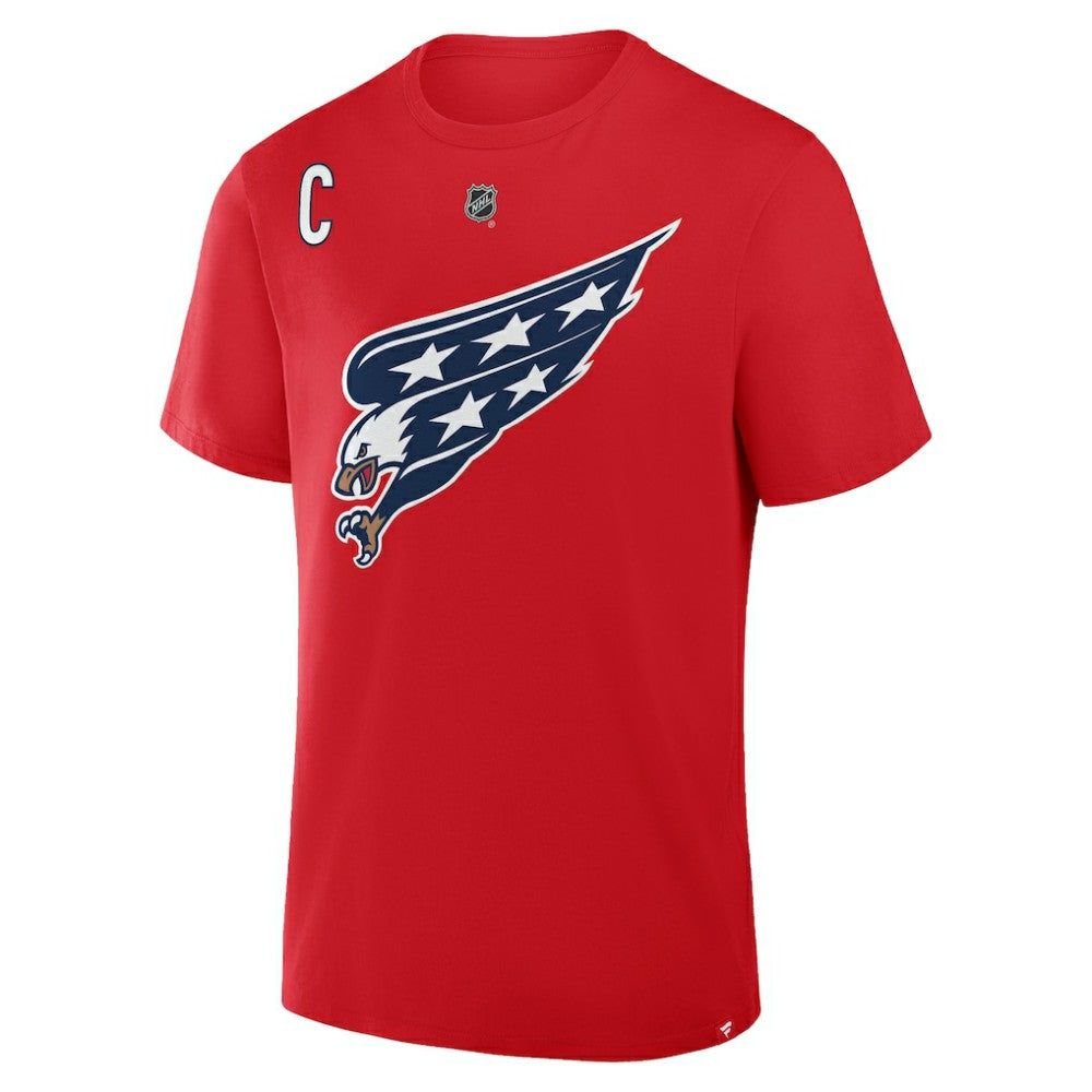 NHL Alexander Ovechkin Washington Capitals Fanatics Authentic Stack Name & Number T-Shirt - Red