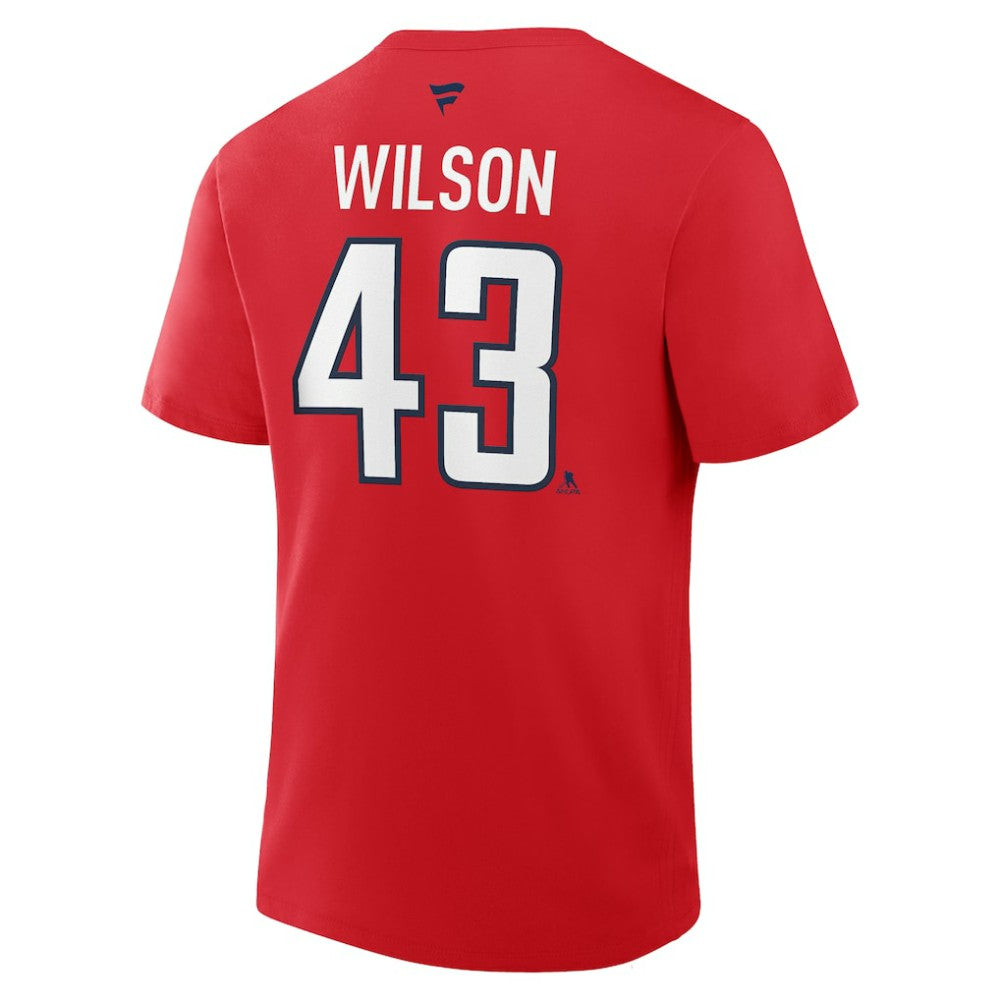 NHL Tom Wilson Washington Capitals Fanatics Authentic Stack Name & Number T-Shirt - Red