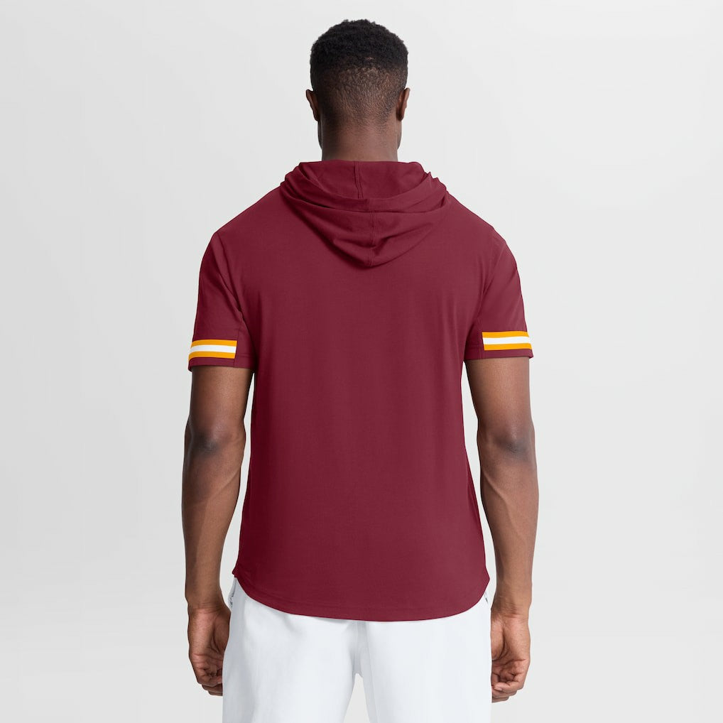 Washington Commanders Optimal Play Short Sleeve Hooded T-Shirt Burgundy