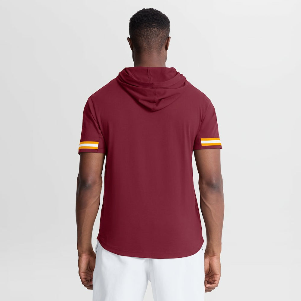 Washington Commanders Optimal Play Short Sleeve Hooded T-Shirt Burgundy