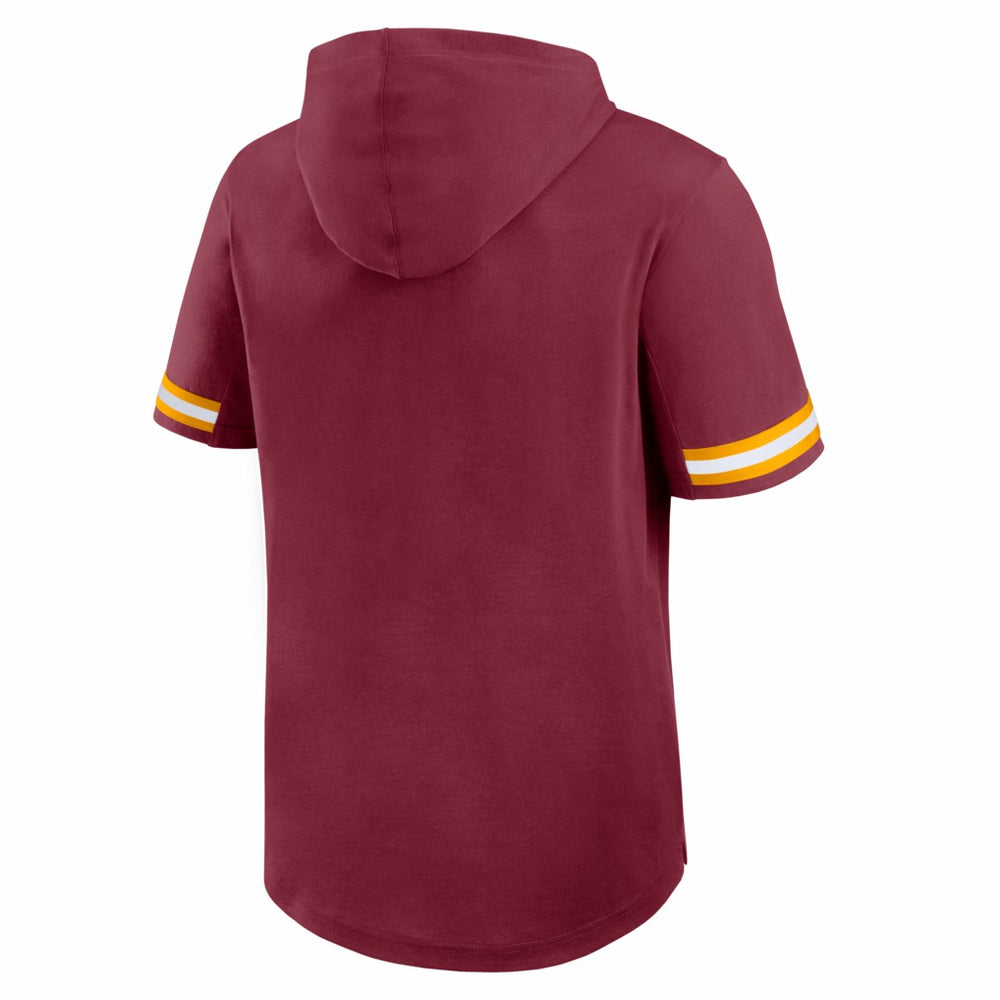 Washington Commanders Optimal Play Short Sleeve Hooded T-Shirt Burgundy