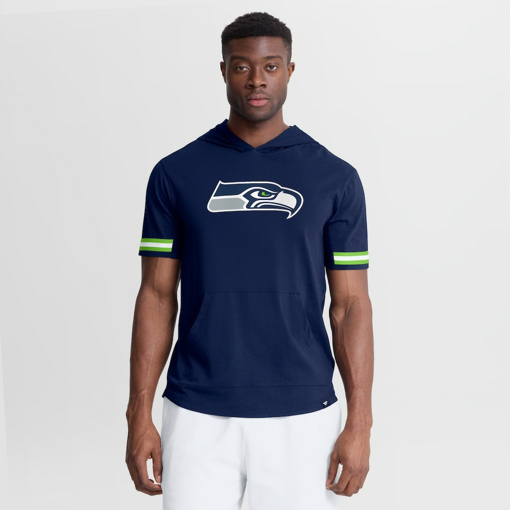 Seattle Seahawks Optimal Play Short Sleeve Hooded T-Shirt College Navy