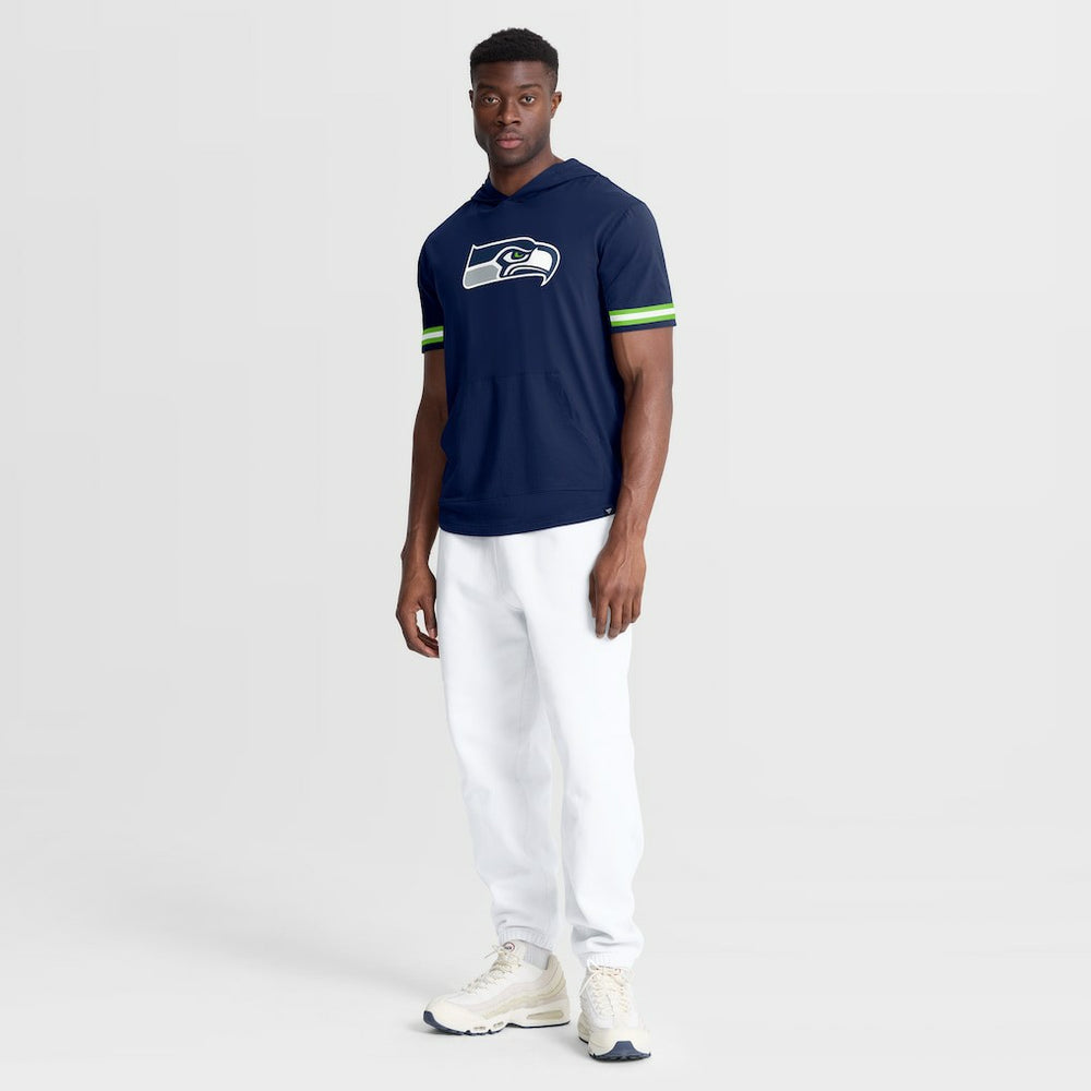 Seattle Seahawks Optimal Play Short Sleeve Hooded T-Shirt College Navy
