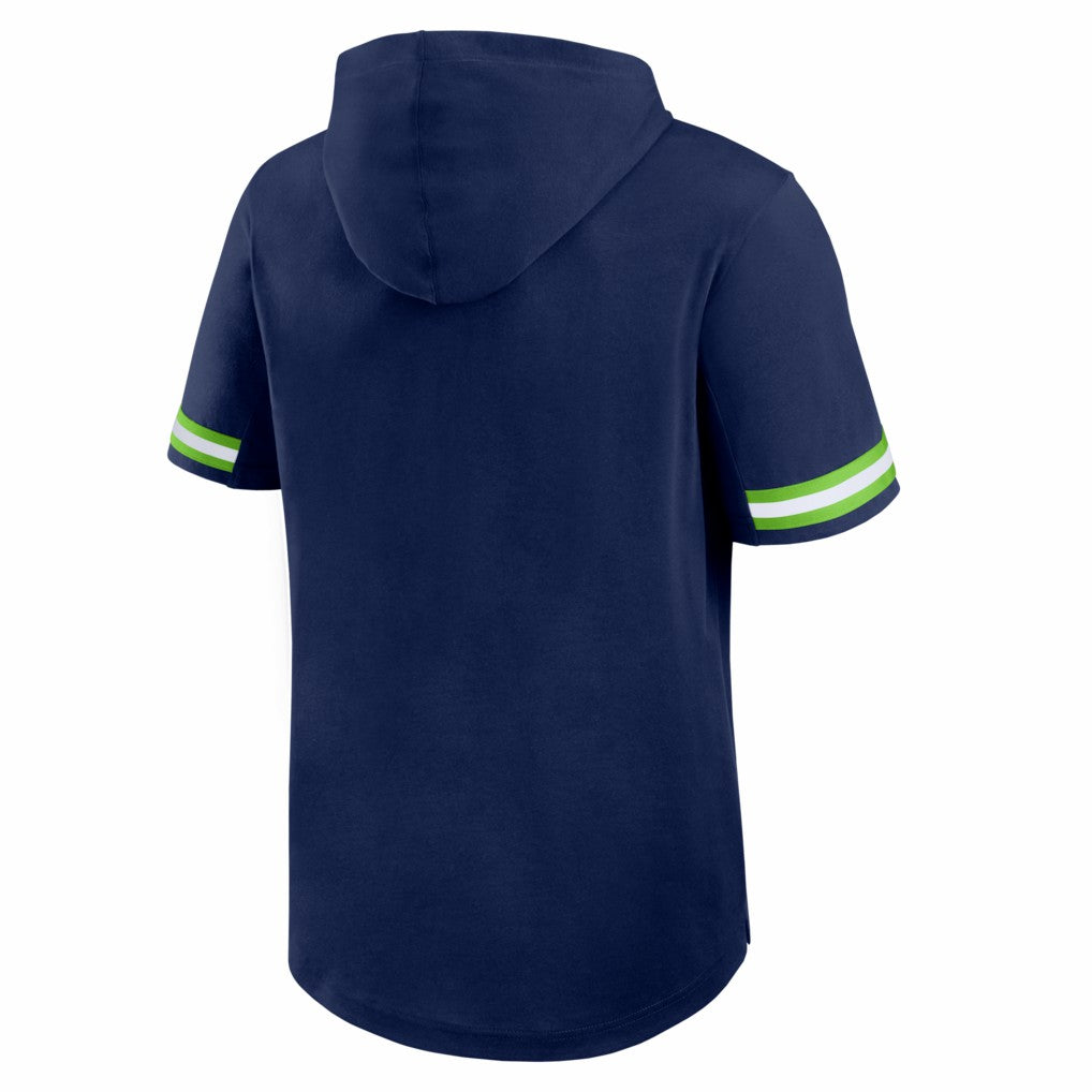 Seattle Seahawks Optimal Play Short Sleeve Hooded T-Shirt College Navy
