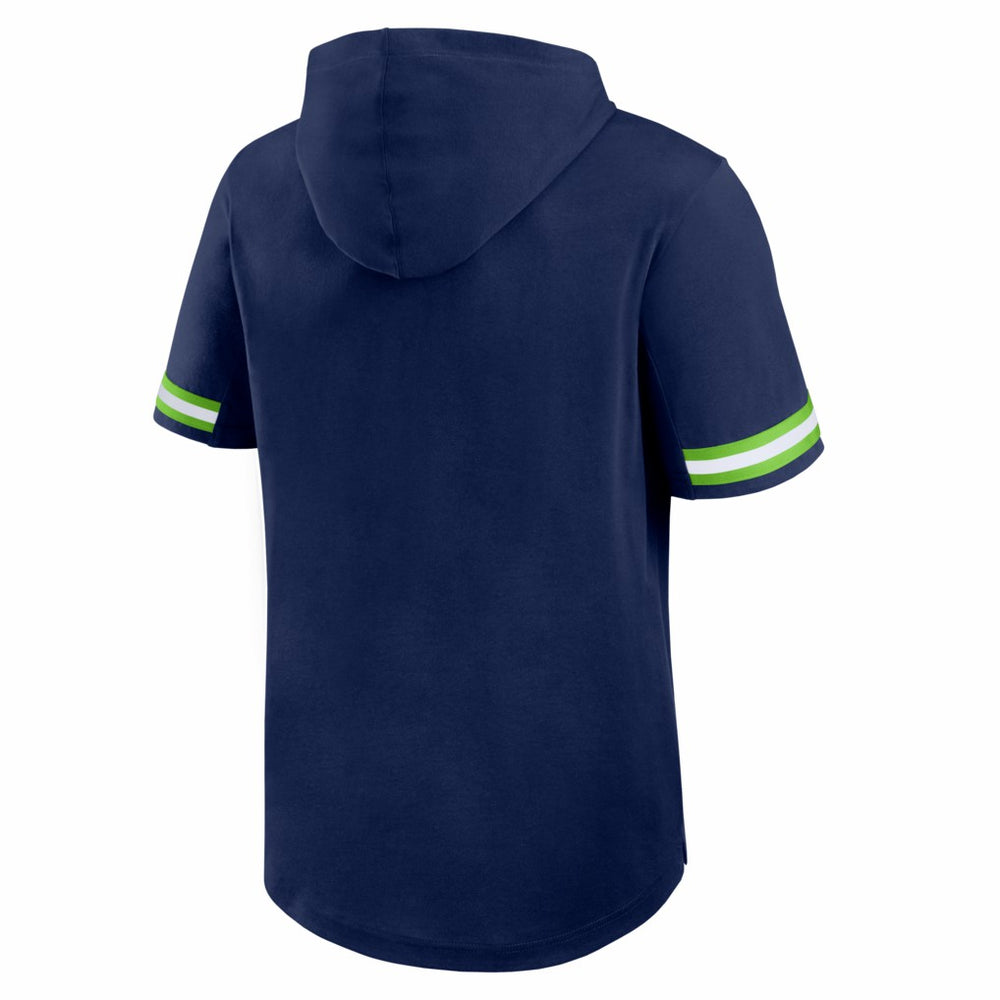 Seattle Seahawks Optimal Play Short Sleeve Hooded T-Shirt College Navy