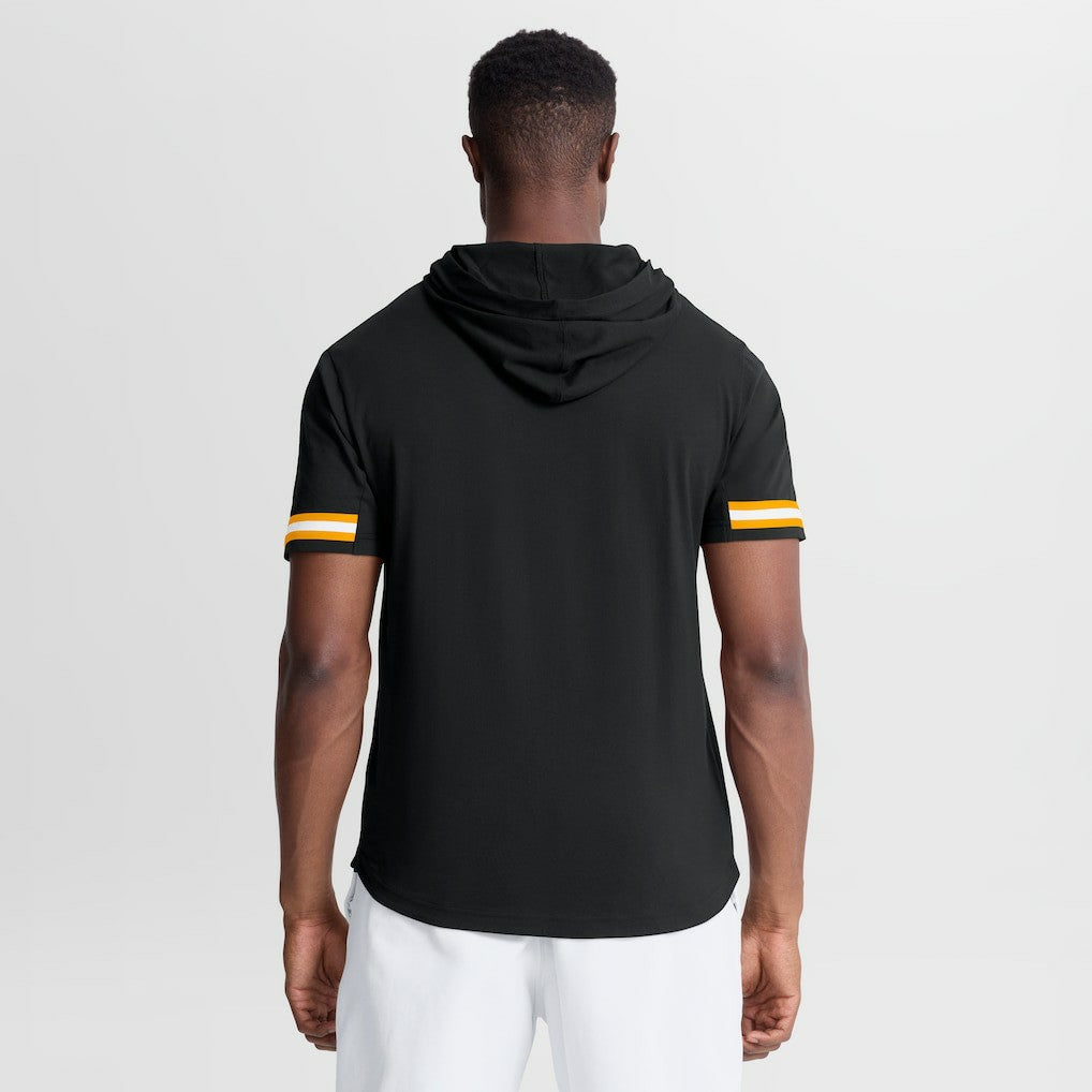 Pittsburgh Steelers Optimal Play Short Sleeve Hooded T-Shirt Black