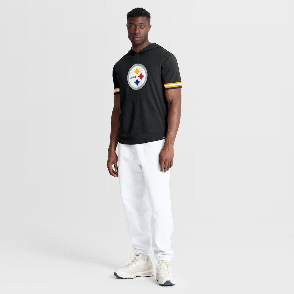 Pittsburgh Steelers Optimal Play Short Sleeve Hooded T-Shirt Black