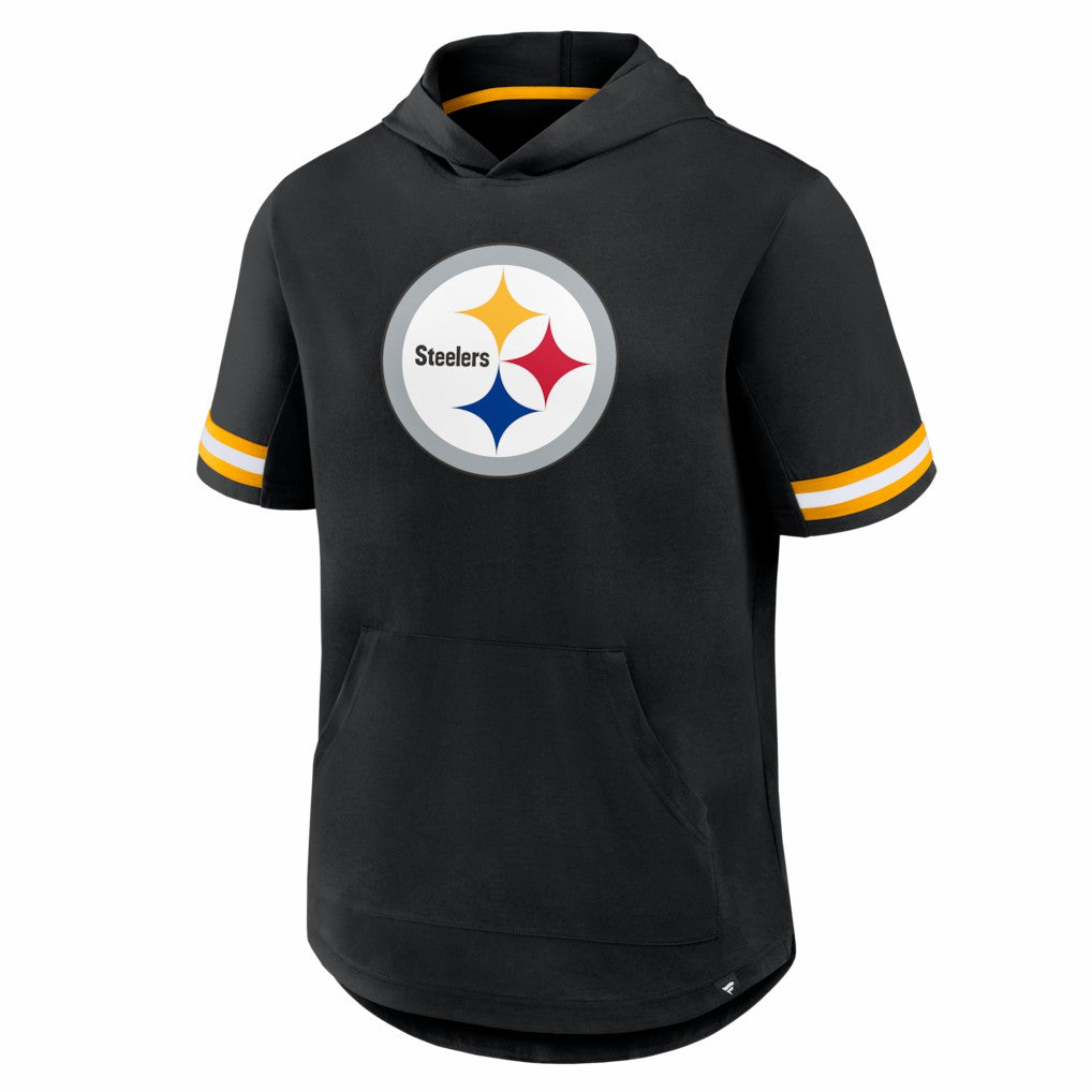 Pittsburgh Steelers Optimal Play Short Sleeve Hooded T-Shirt Black