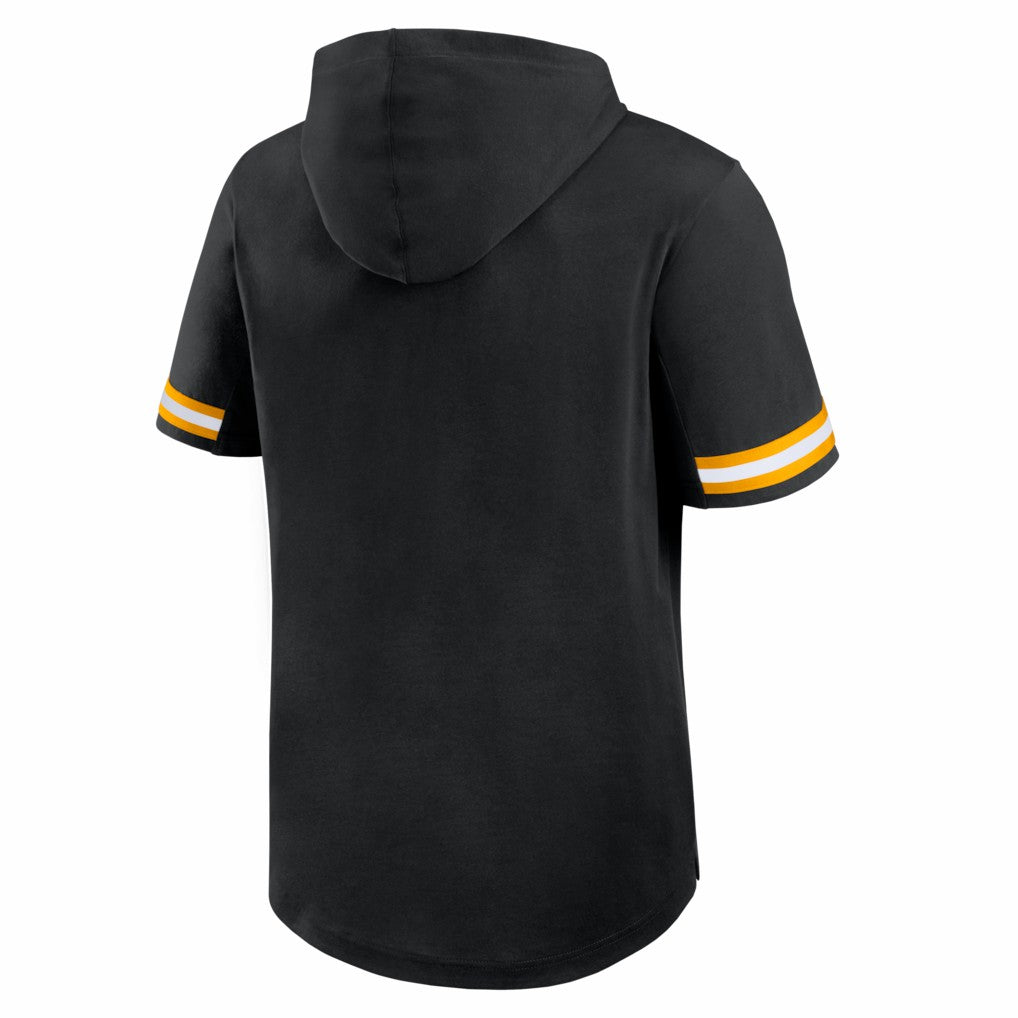 Pittsburgh Steelers Optimal Play Short Sleeve Hooded T-Shirt Black