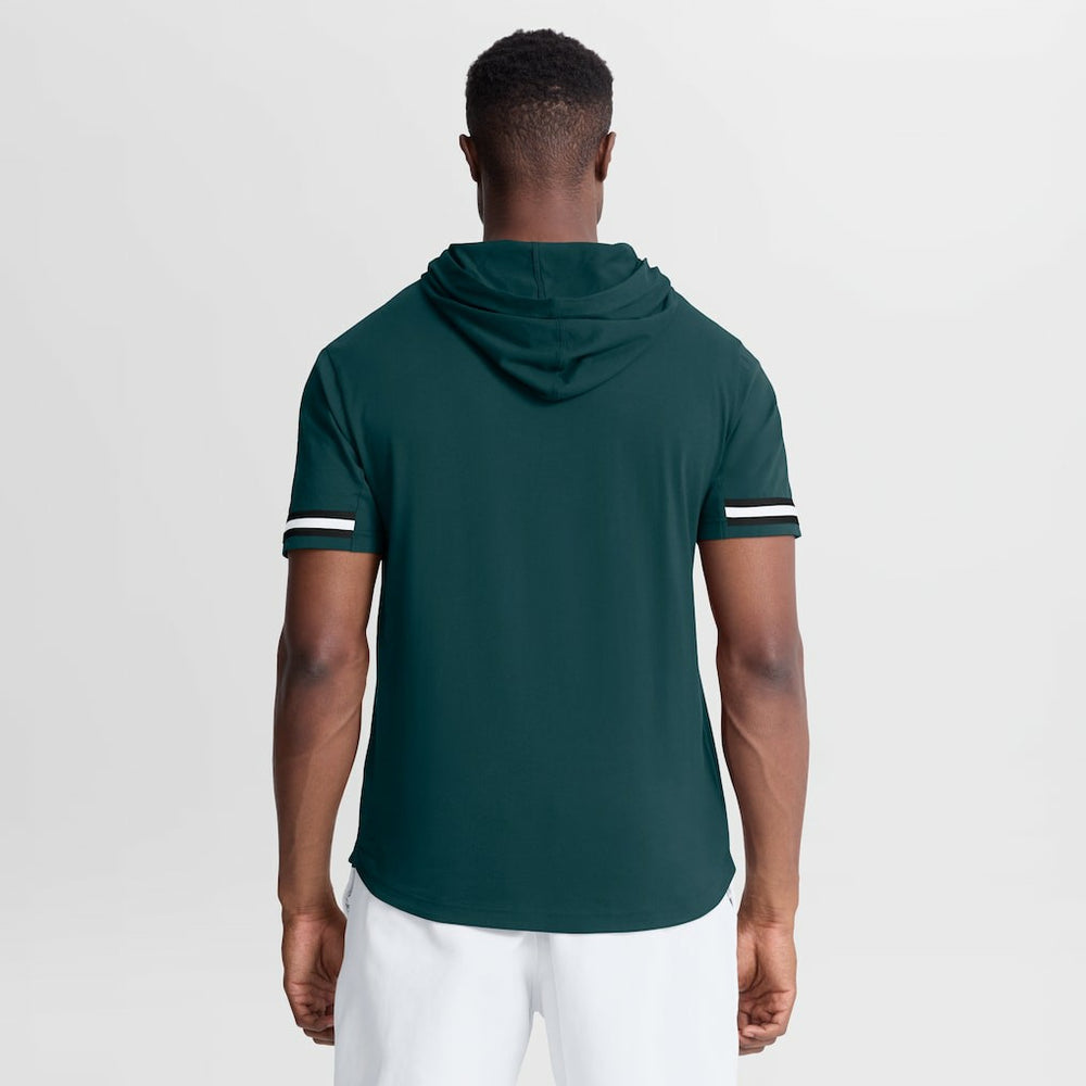 Philadelphia Eagles Optimal Play Short Sleeve Hooded T-Shirt Midnight Green
