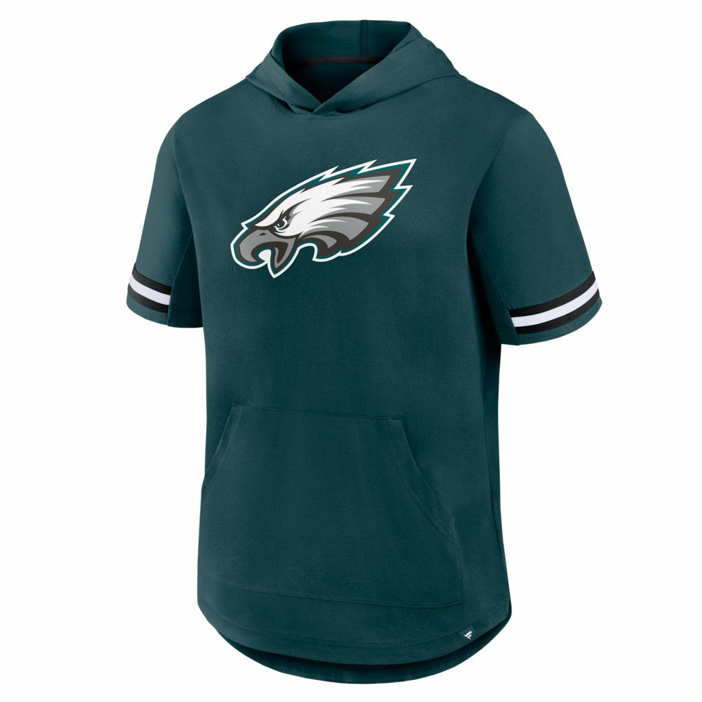 Philadelphia Eagles Optimal Play Short Sleeve Hooded T-Shirt Midnight Green