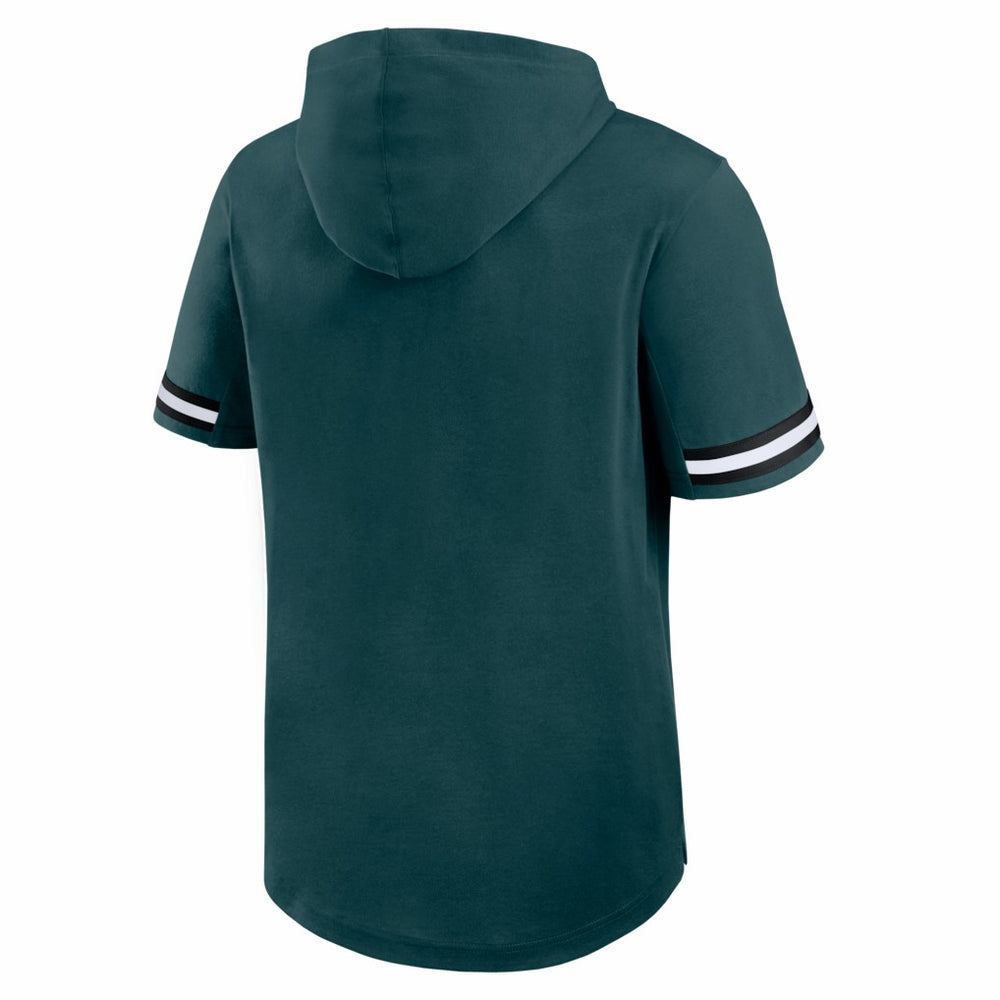 Philadelphia Eagles Optimal Play Short Sleeve Hooded T-Shirt Midnight Green