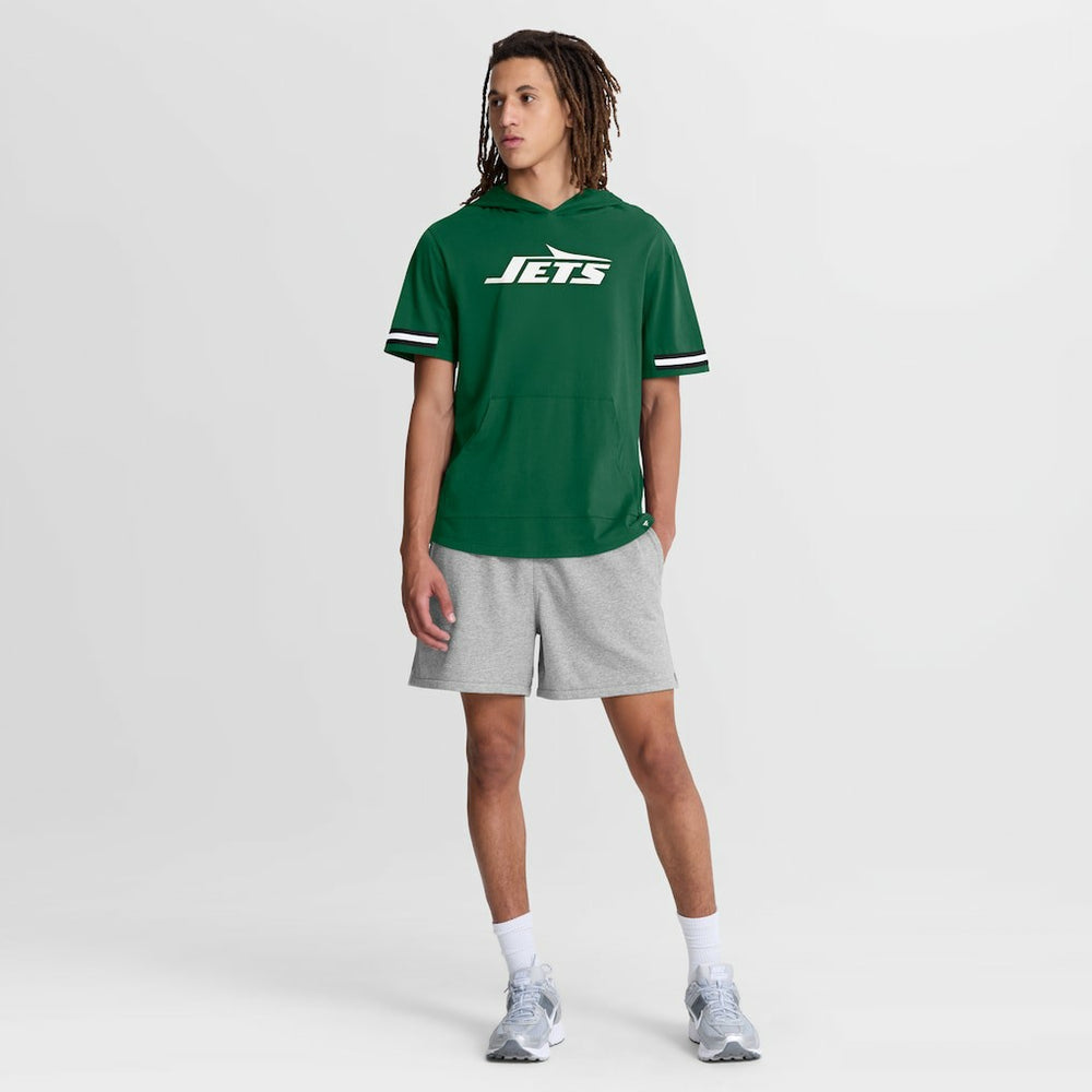 New York Jets Optimal Play Short Sleeve Hooded T-Shirt Green