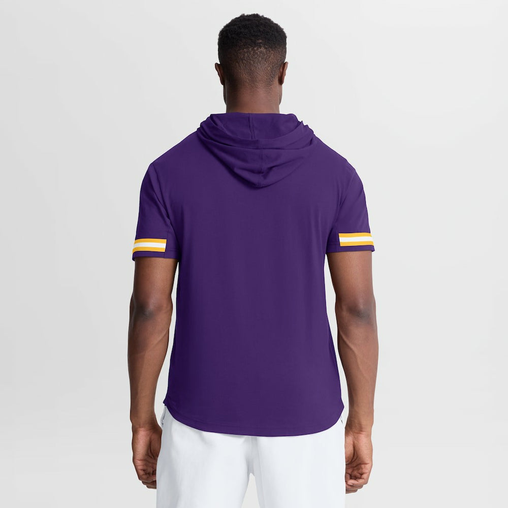 Minnesota Vikings Optimal Play Short Sleeve Hooded T-Shirt Purple