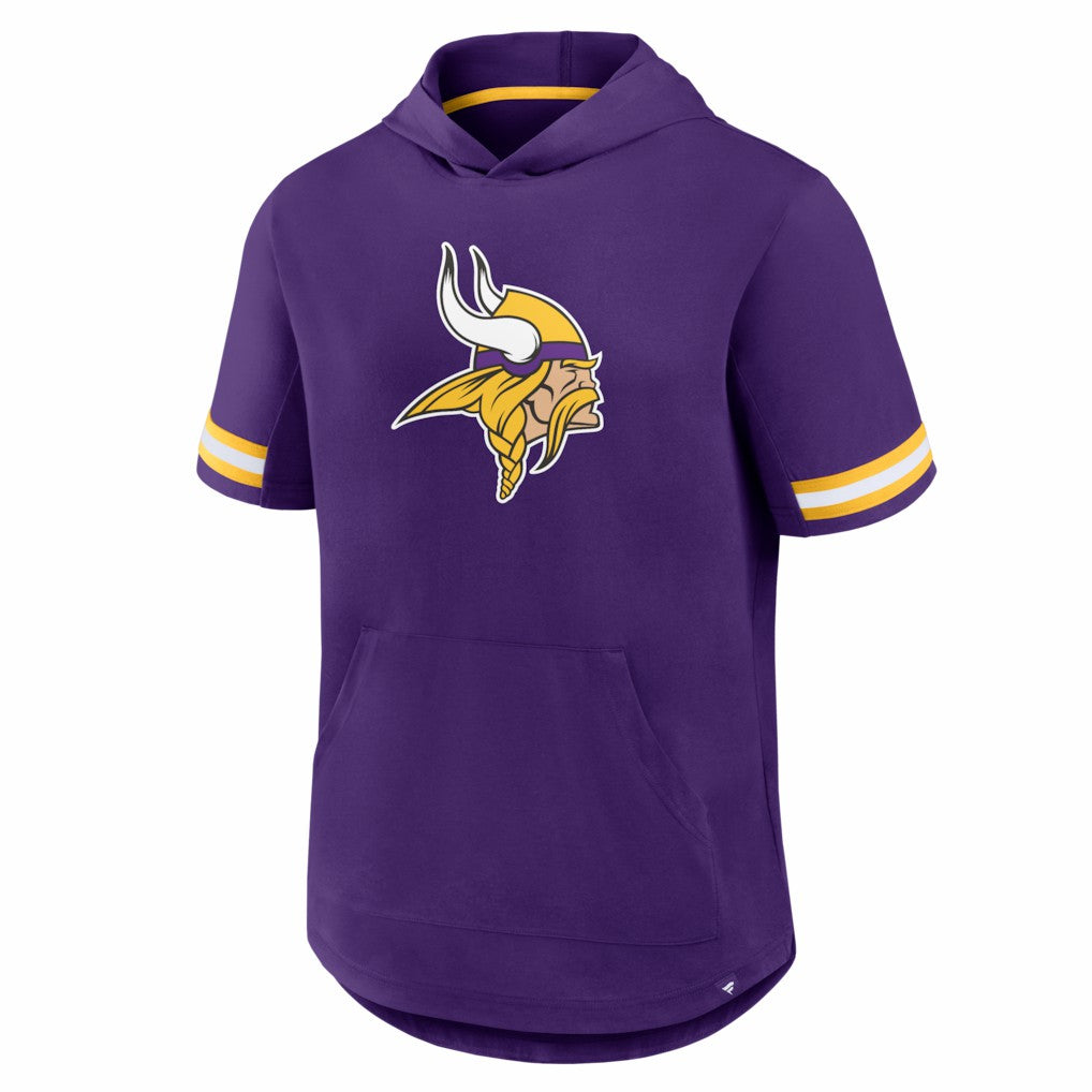 Minnesota Vikings Optimal Play Short Sleeve Hooded T-Shirt Purple