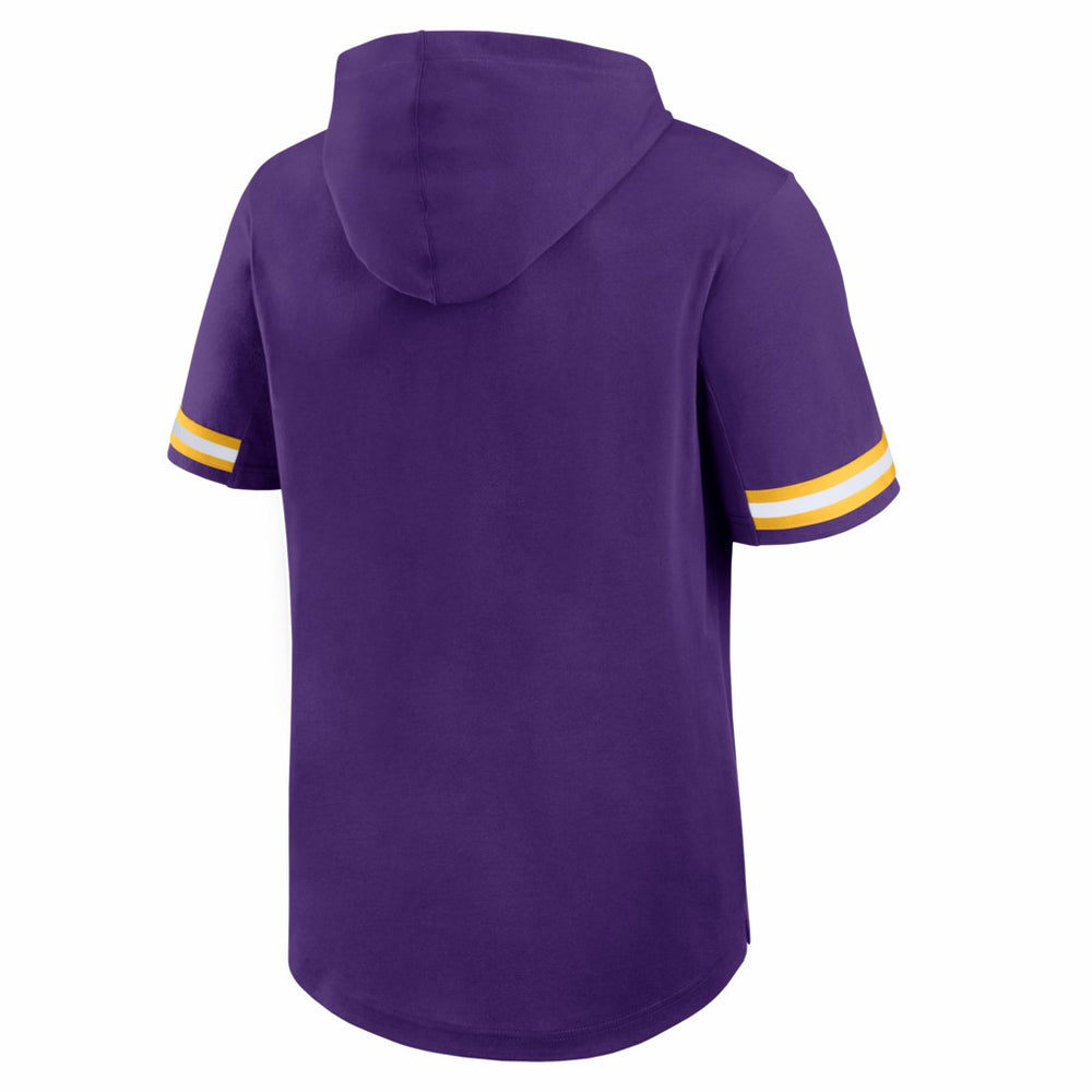Minnesota Vikings Optimal Play Short Sleeve Hooded T-Shirt Purple