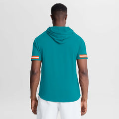 Miami Dolphins Optimal Play Short Sleeve Hooded T-Shirt Aqua