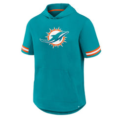 Miami Dolphins Optimal Play Short Sleeve Hooded T-Shirt Aqua