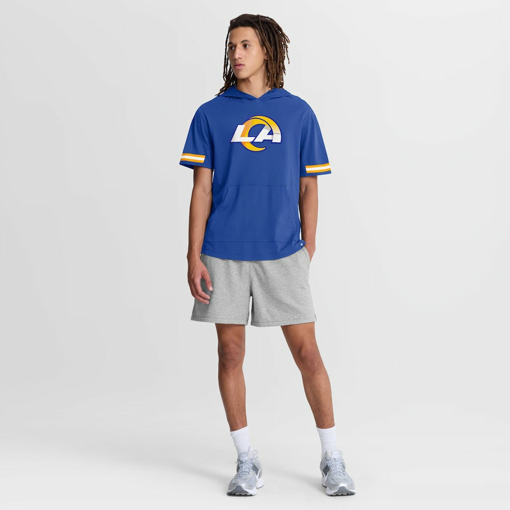 Los Angeles Rams Optimal Play Short Sleeve Hooded T-Shirt Royal