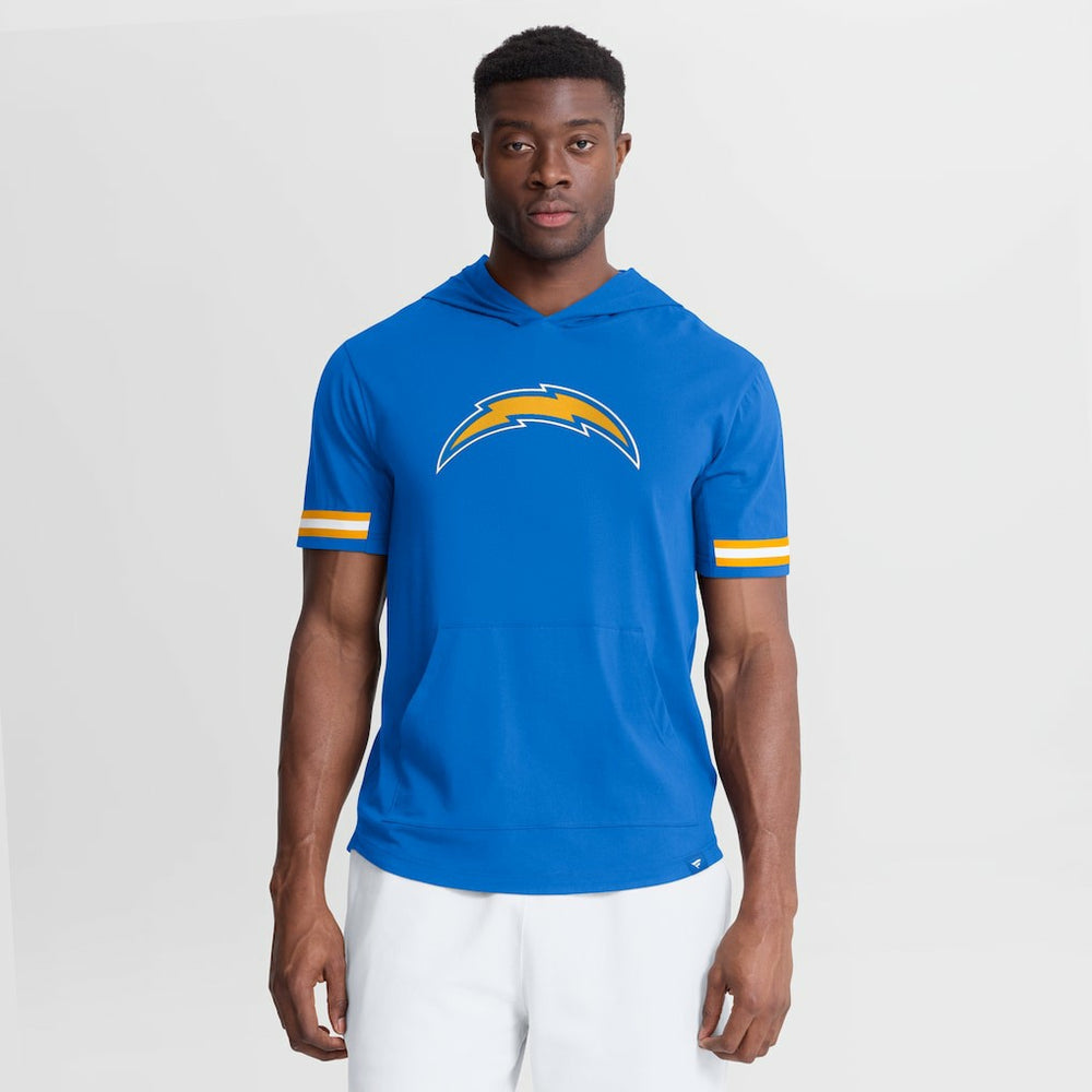 Los Angeles Chargers Optimal Play Short Sleeve Hooded T-Shirt Powder Blue
