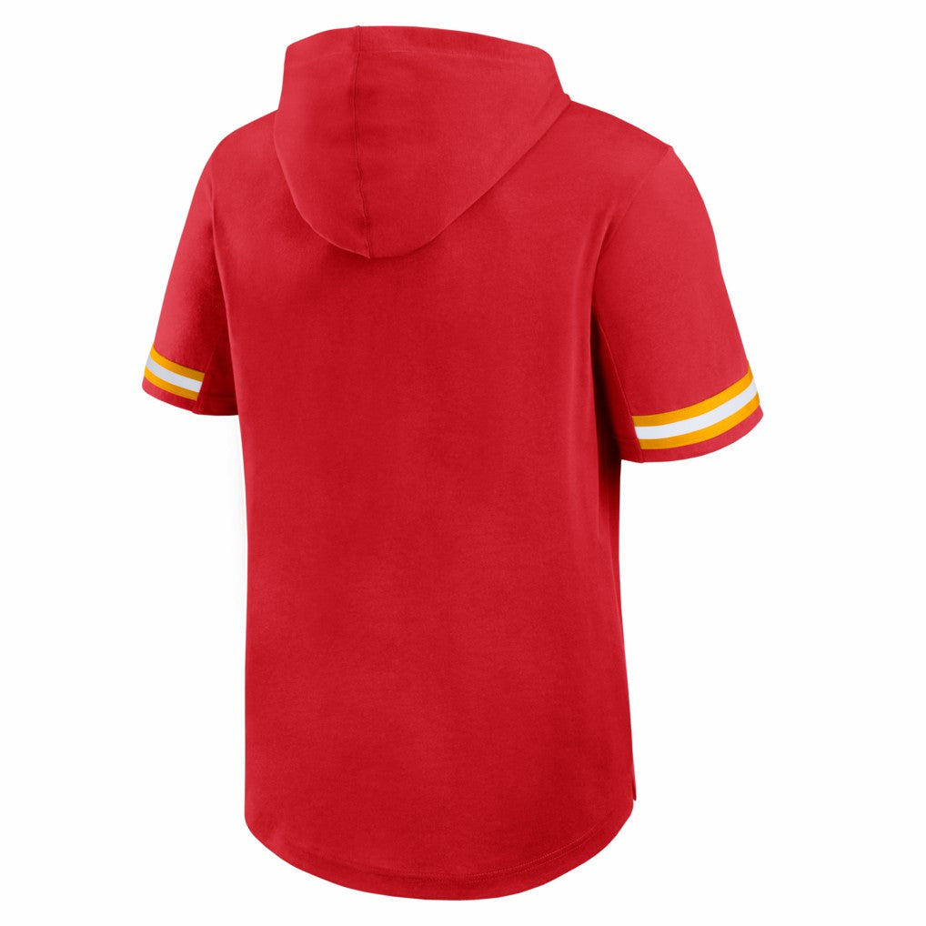 Kansas City Chiefs Optimal Play Short Sleeve Hooded T-Shirt Red