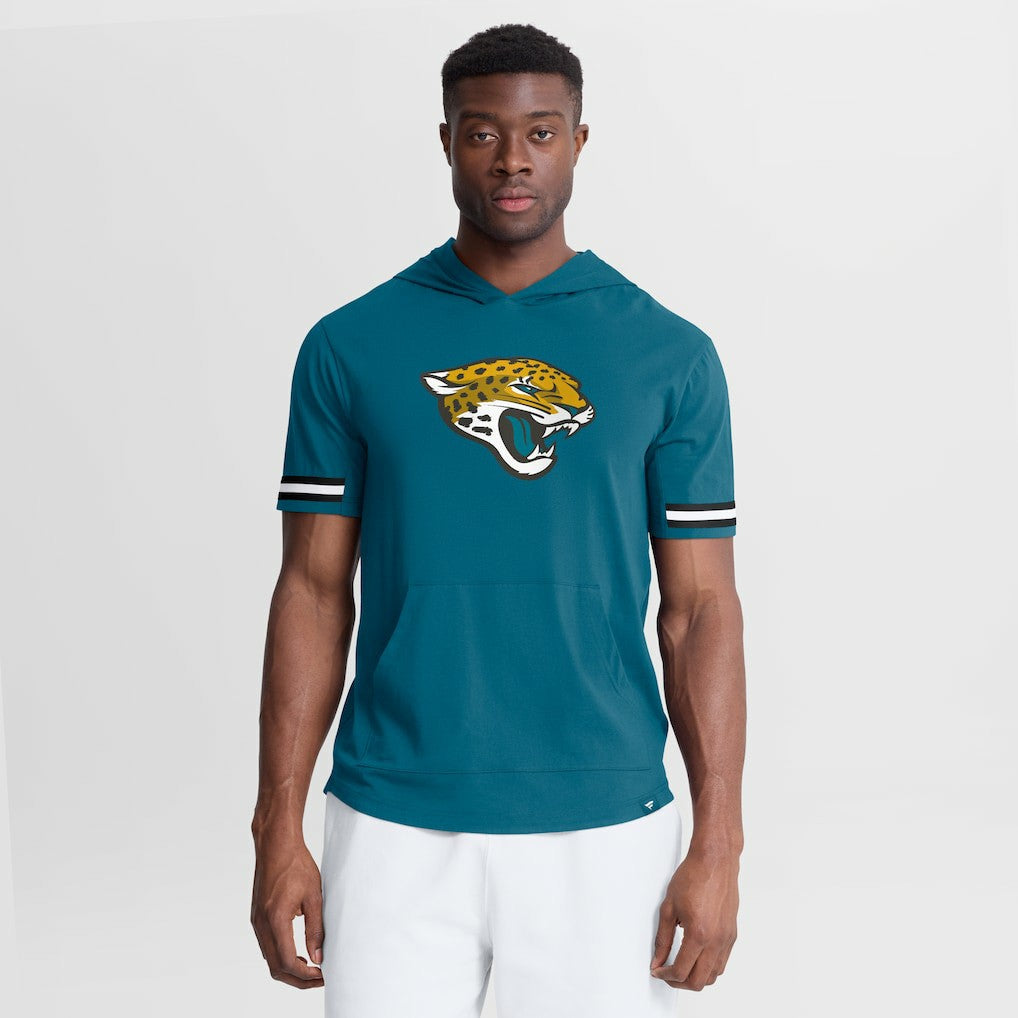 Jacksonville Jaguars Optimal Play Short Sleeve Hooded T-Shirt Teal