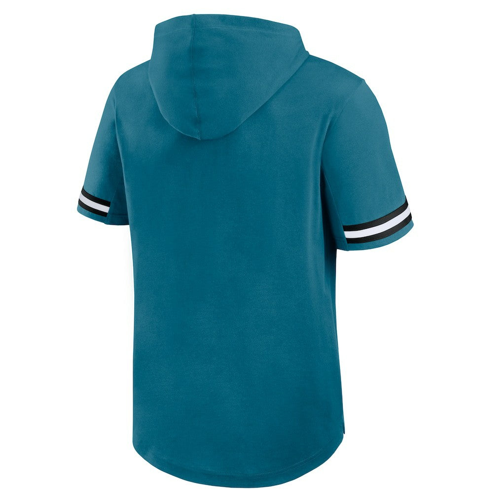 Jacksonville Jaguars Optimal Play Short Sleeve Hooded T-Shirt Teal