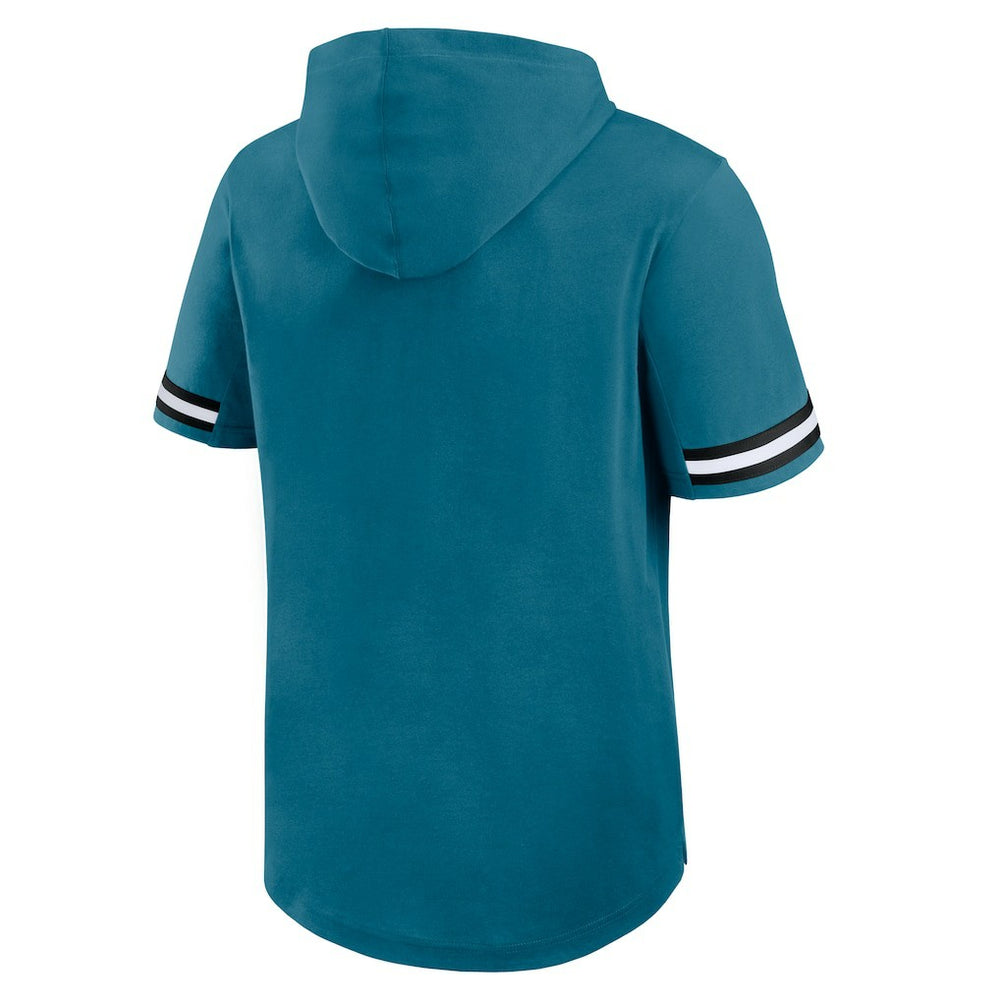 Jacksonville Jaguars Optimal Play Short Sleeve Hooded T-Shirt Teal