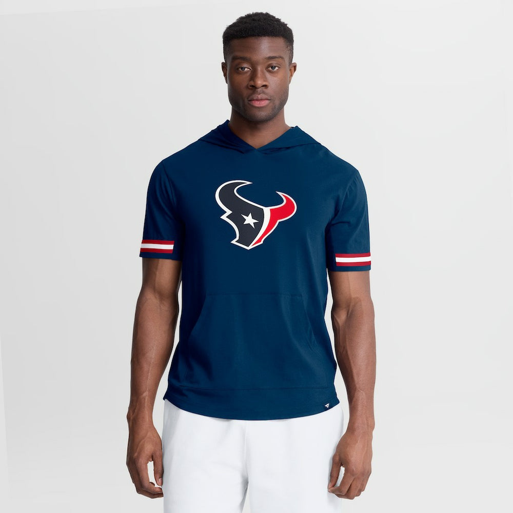 Houston Texans Optimal Play Short Sleeve Hooded T-Shirt Navy