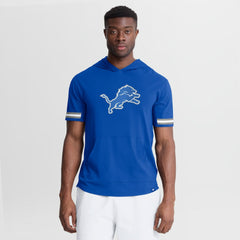 Detroit Lions Optimal Play Short Sleeve Hooded T-Shirt Blue