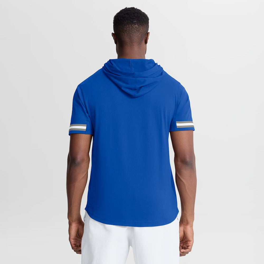 Detroit Lions Optimal Play Short Sleeve Hooded T-Shirt Blue