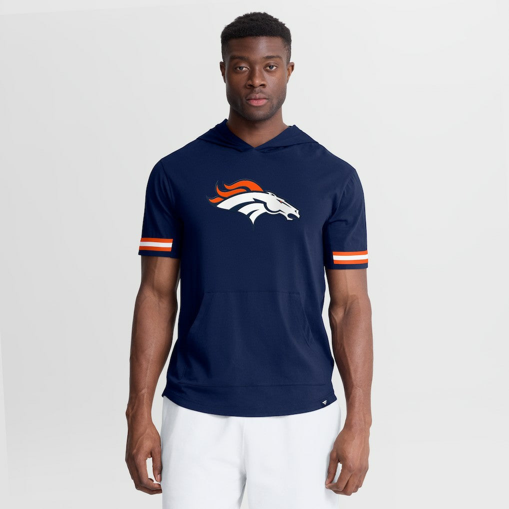 Denver Broncos Optimal Play Short Sleeve Hooded T-Shirt Navy