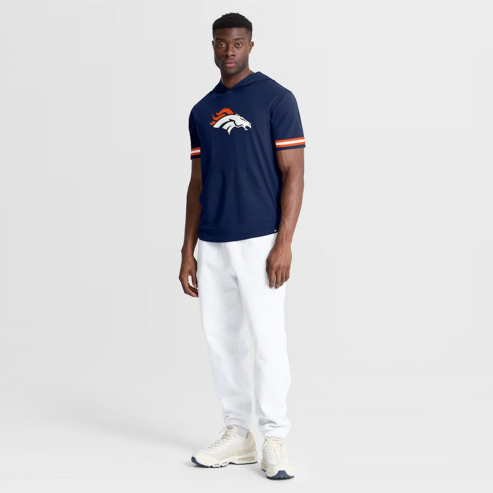 Denver Broncos Optimal Play Short Sleeve Hooded T-Shirt Navy