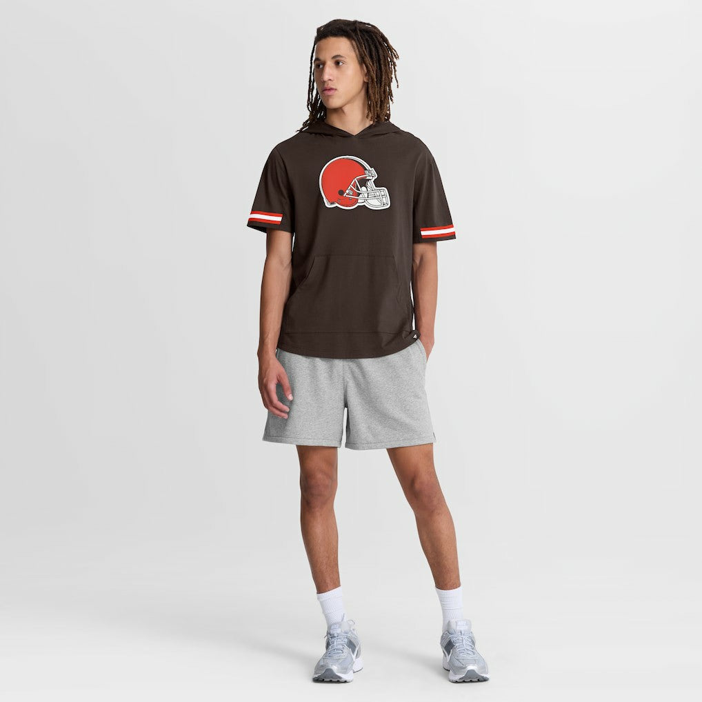 Cleveland Browns Optimal Play Short Sleeve Hooded T-Shirt Brown