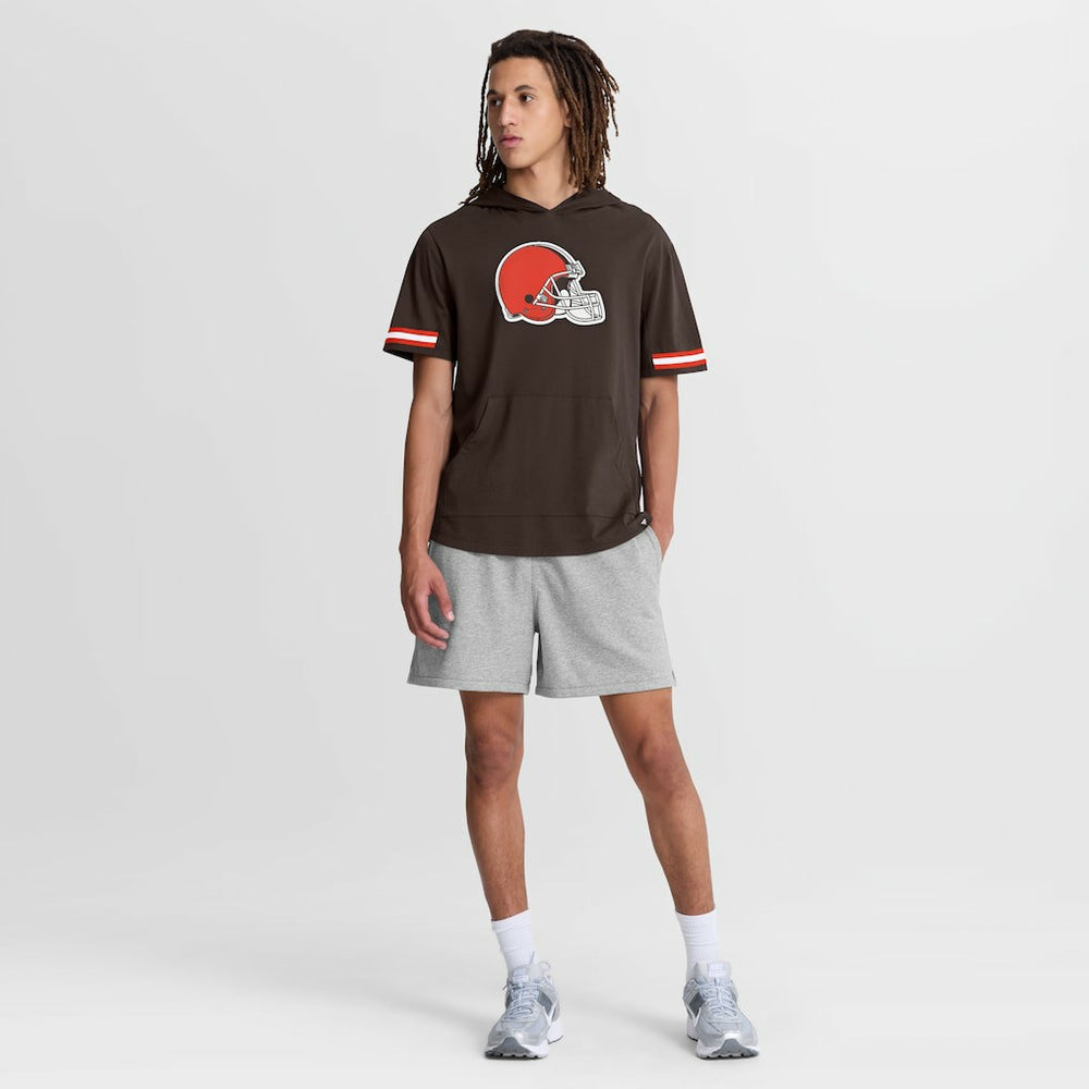 Cleveland Browns Optimal Play Short Sleeve Hooded T-Shirt Brown