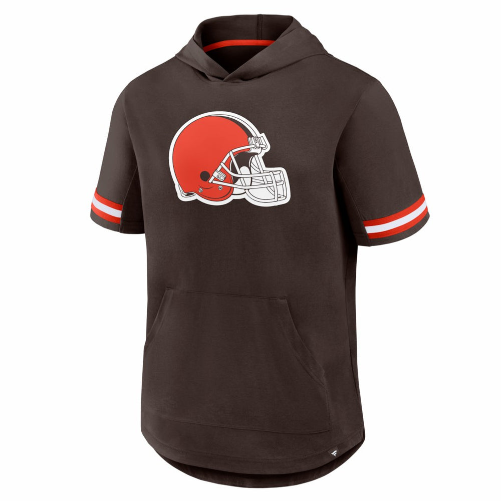 Cleveland Browns Optimal Play Short Sleeve Hooded T-Shirt Brown