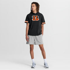 Cincinnati Bengals Optimal Play Short Sleeve Hooded T-Shirt Black