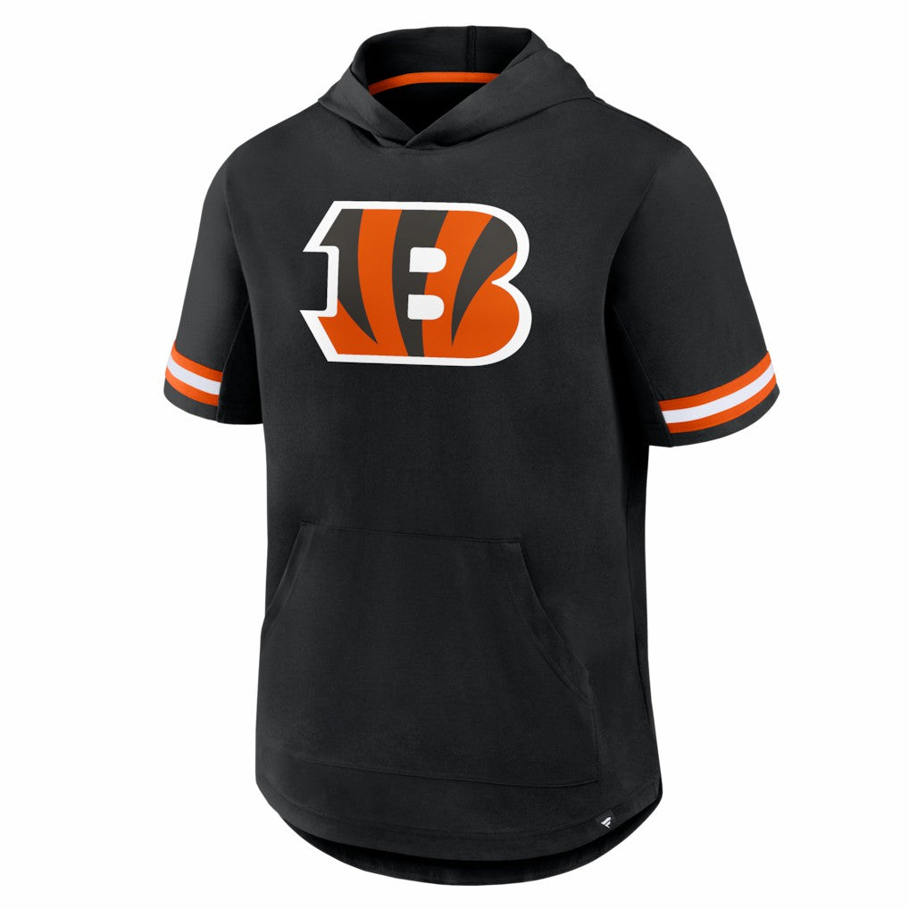 Cincinnati Bengals Optimal Play Short Sleeve Hooded T-Shirt Black