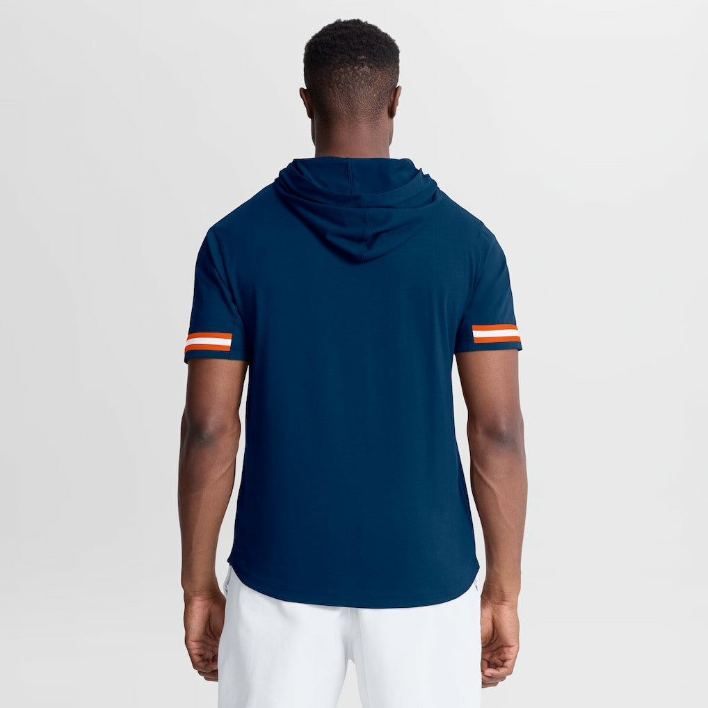 Chicago Bears Optimal Play Short Sleeve Hooded T-Shirt Navy