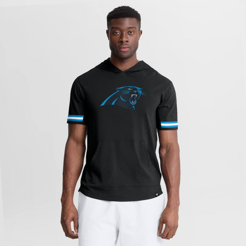Carolina Panthers Optimal Play Short Sleeve Hooded T-Shirt Black